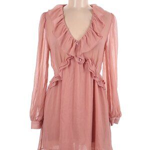 Zara Pink Flowy Sheer Baby Doll Dress LIKE NEW